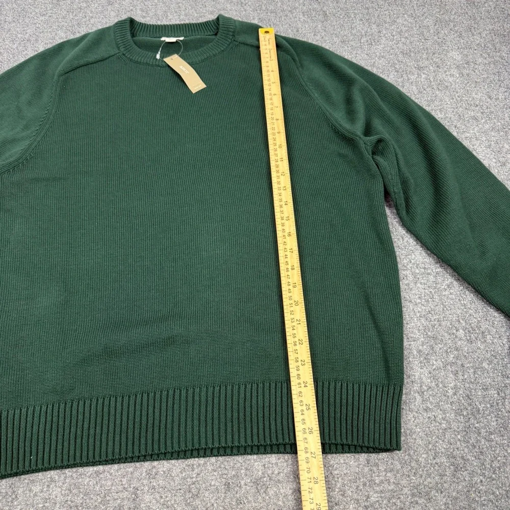 NWT J. Crew Heritage Knit Crewneck Sweater XL Green Old Money Ivy‎ Style Preppy